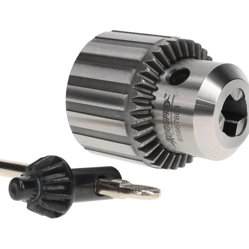 Drill Chuck: 1/32 to 1/2" Capacity, Tapered Mount, JT33