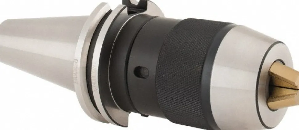 Drill Chuck: 1.00 to 13.00 mm Capacity, Integral Shank Mount, CAT40