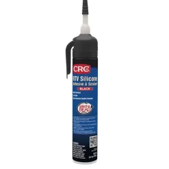 Elastic Sealant: 8 oz Tube, Black, RTV Silicone