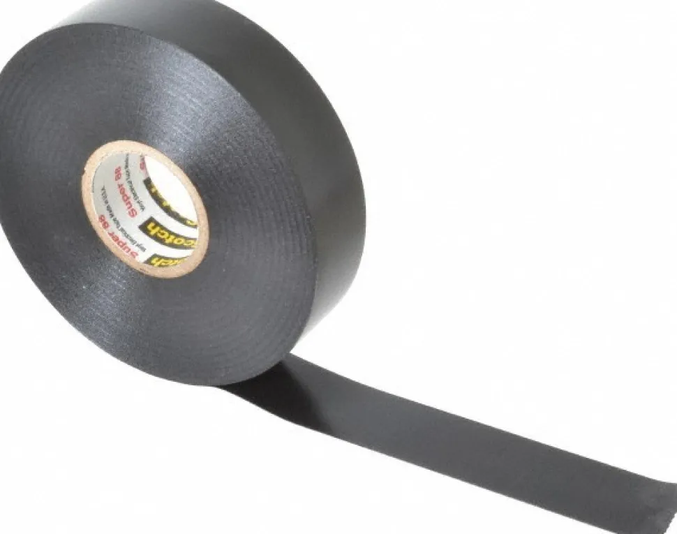 Electrical Tape: 3/4" Wide, 66' Long, 8.5 mil Thick, Black