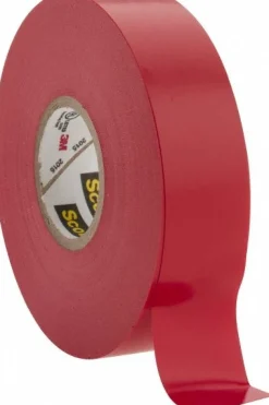 Electrical Tape: 3/4" Wide, 66' Long, 7 mil Thick, Red