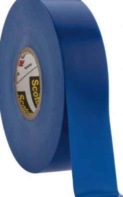 Electrical Tape: 3/4" Wide, 66' Long, 7 mil Thick, Blue