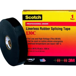 Electrical Tape: 1" Wide, 30' Long, 30 mil Thick, Black