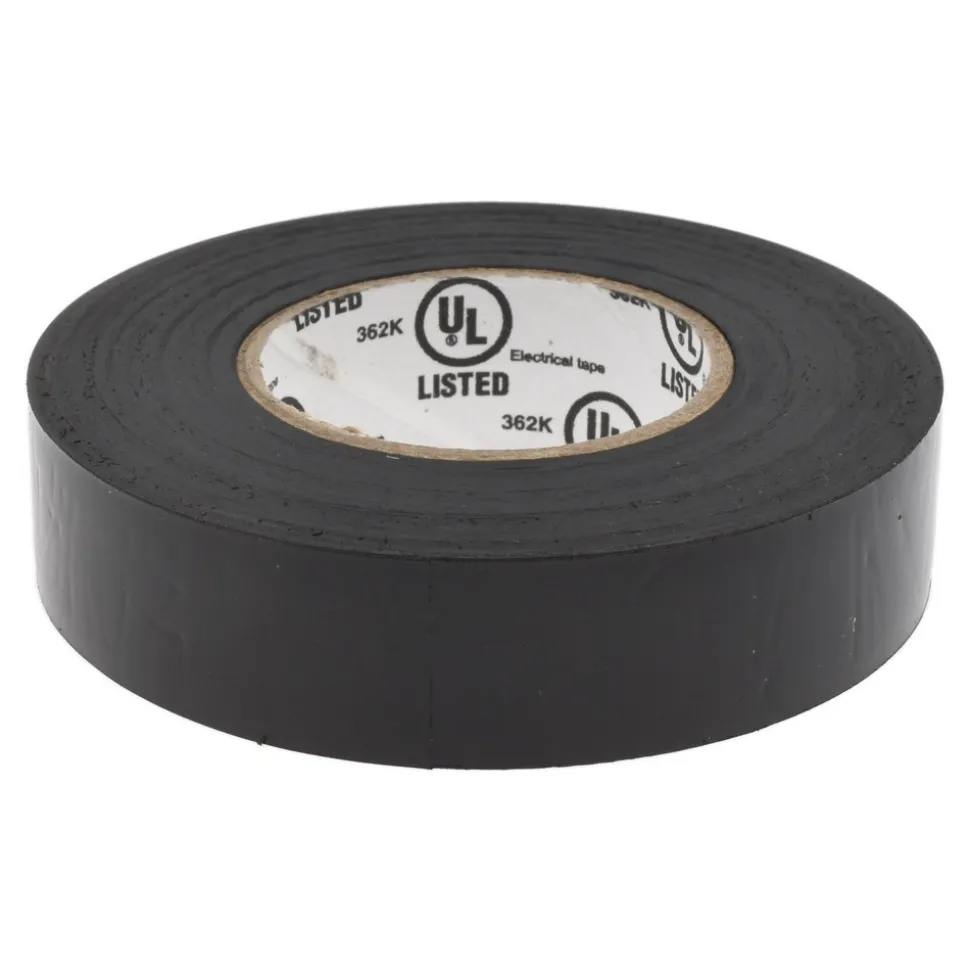 Electrical Tape: 3/4" Wide, 60' Long, 7 mil Thick, Black