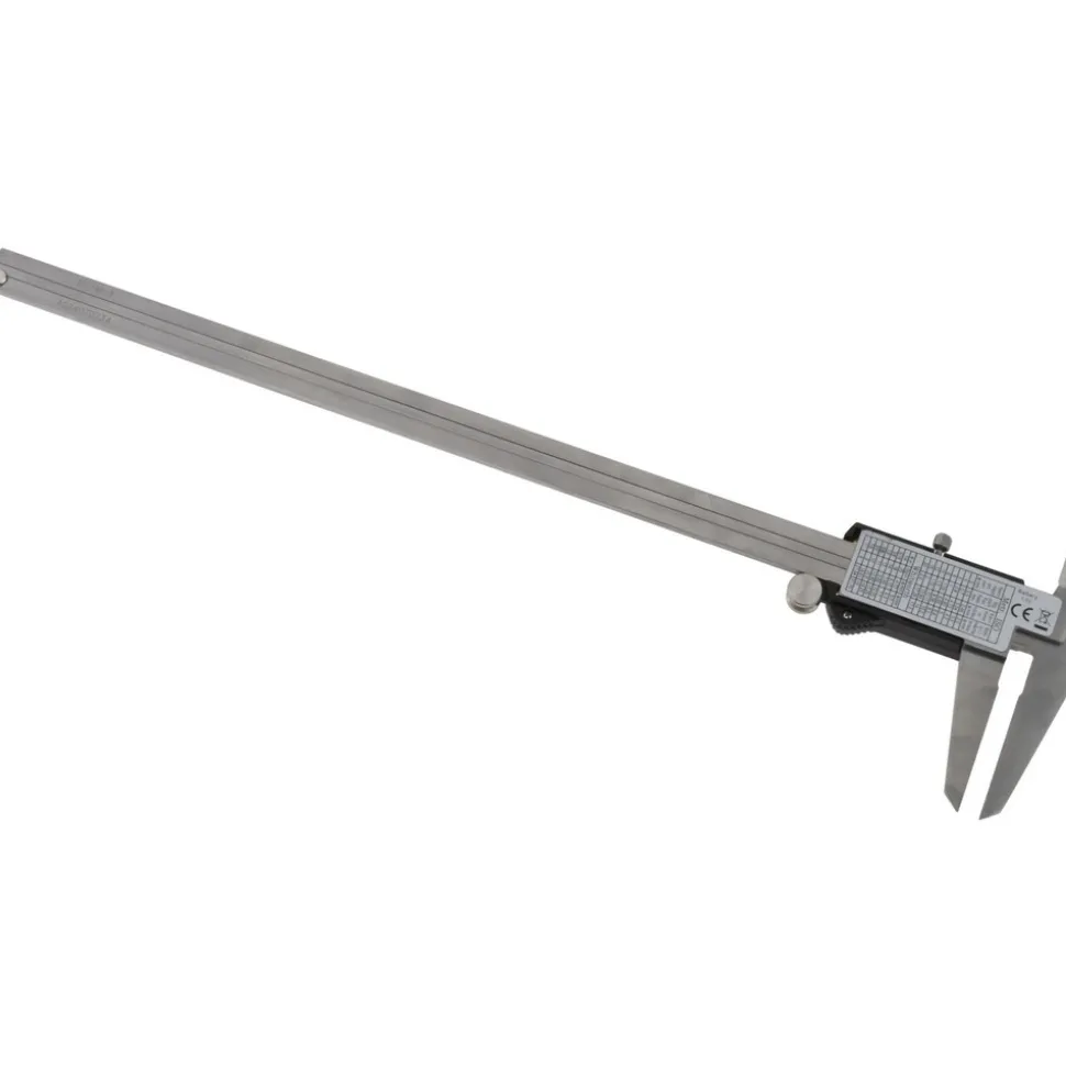 Electronic Caliper: 300.00 mm, 12", 0.0100 mm, 0.0005" Resolution, +/-0.03 mm, +/-0.0010" Accuracy, Stainless Steel