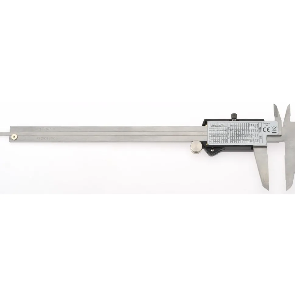 Electronic Caliper: 200.00 mm, 8", 0.0100 mm, 0.0005" Resolution, +/-0.03 mm, +/-0.0015" Accuracy, Stainless Steel