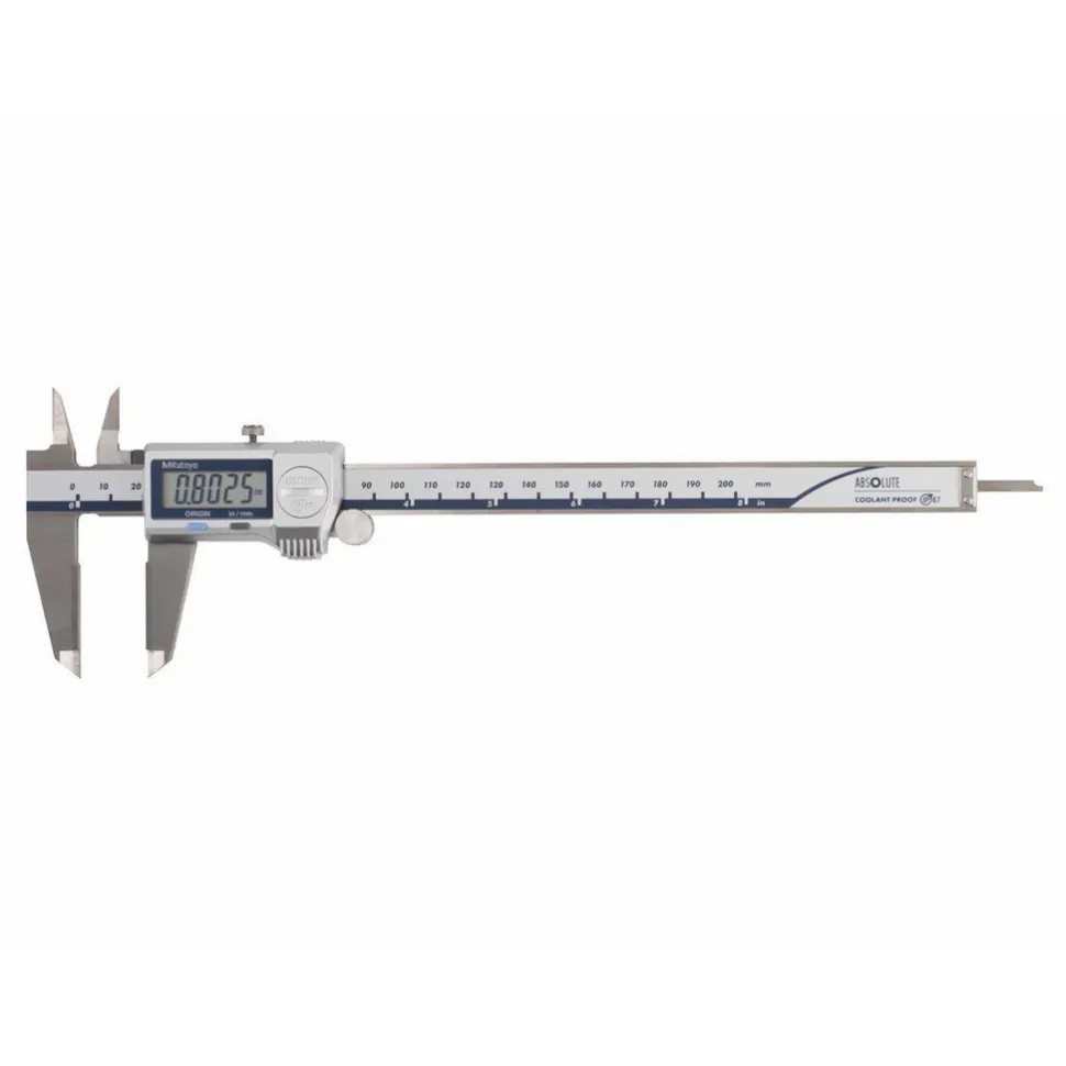 Electronic Caliper: 150.00 mm, 6", 0.01 mm, 0.0005" Resolution, +/-0.02 mm, +/-0.0010" Accuracy, Data Output, Stainless Steel