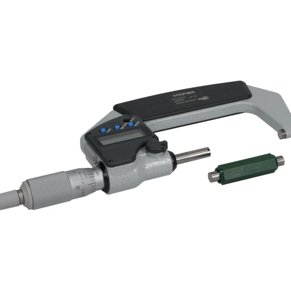 Electronic Outside Micrometer: 50.80 mm to 3", Solid Carbide Face, IP65