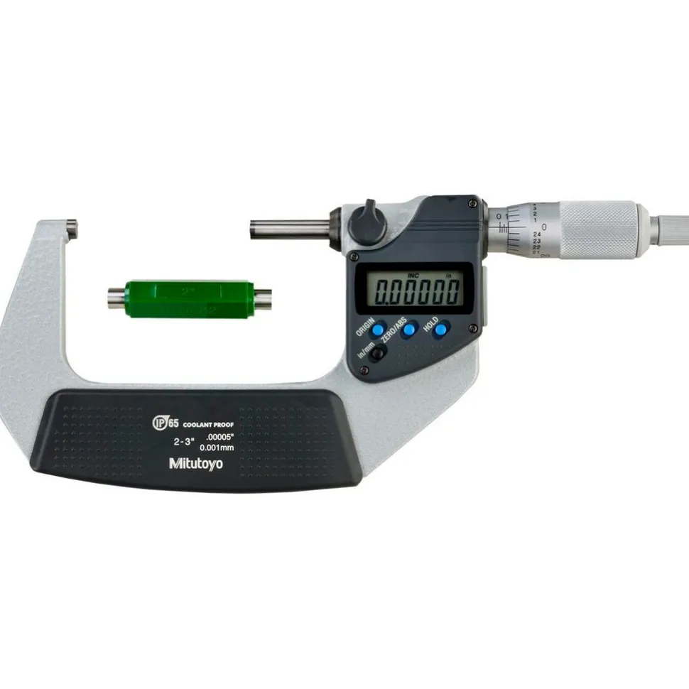 Electronic Outside Micrometer: 50.80 mm to 3", Solid Carbide Face, IP65