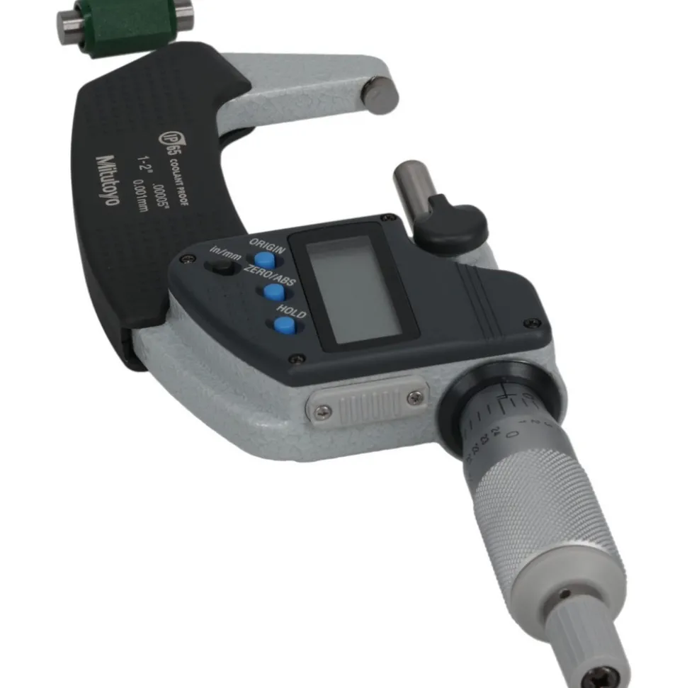 Electronic Outside Micrometer: 25.40 mm to 2", Solid Carbide Face, IP65