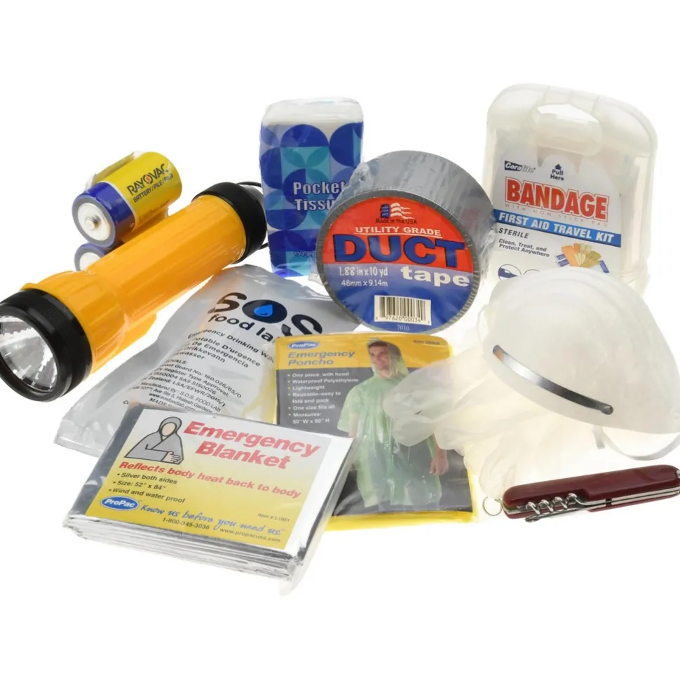 Emergency Prep Kits: Kit Type: Earthquake Survival; Container Type: Bag; Container Material: Nylon