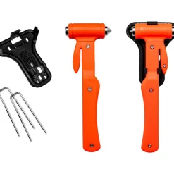 EMT Tools: Tool Type: Window Punch, Emergency Hammer; Tool Function: Glass Window Breaker, Seat Belt Cutter; Material: Stainless Steel, Plastic, Forged Steel