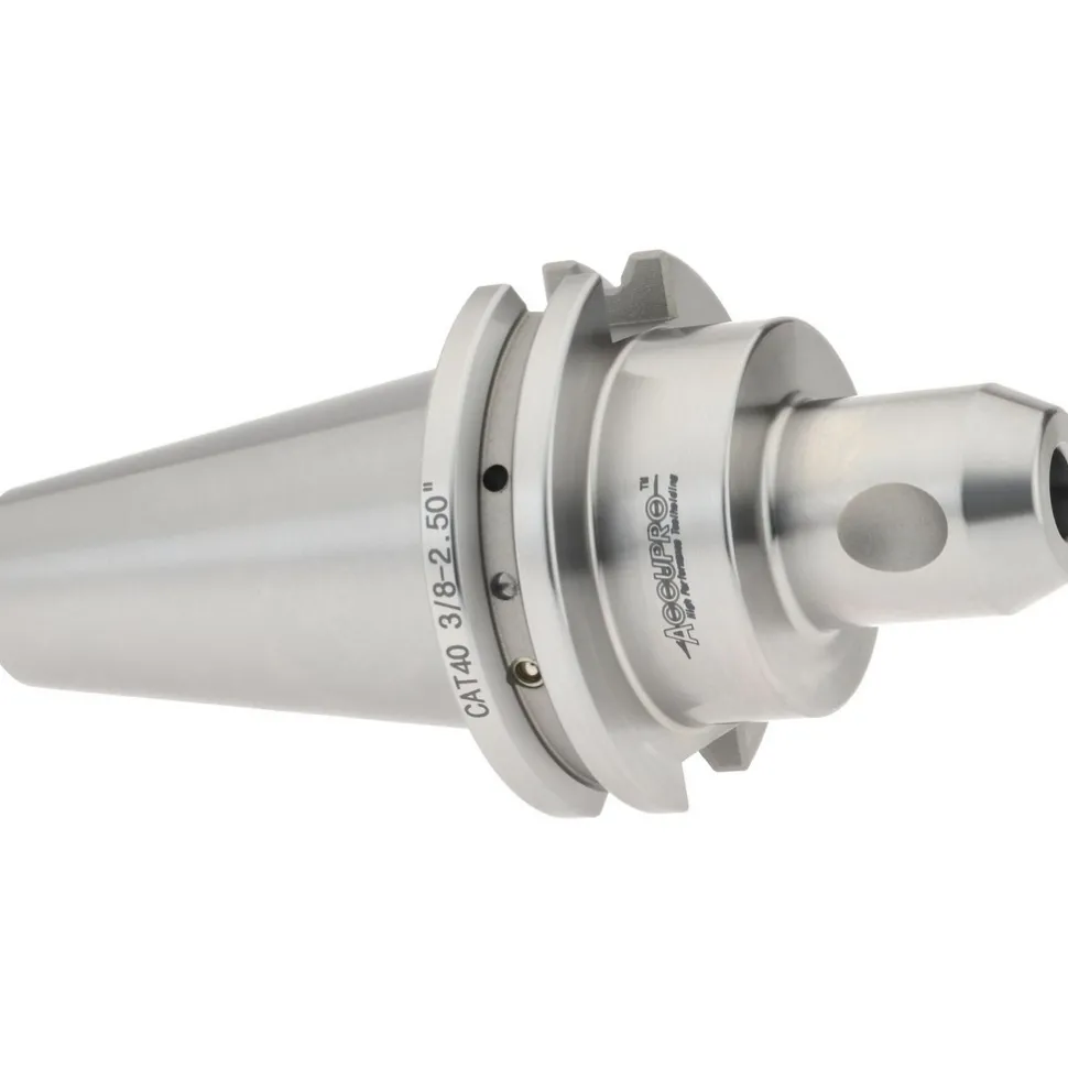 End Mill Holder: CAT40 Taper, Taper Shank, 3/8" Hole Dia