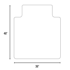 EverLife 36" x 48" Chair Mat with Lip for Hard Floors