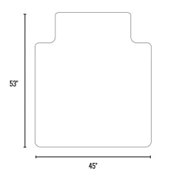 EverLife 45" x 53" Chair Mat with Lip for Medium Pile Carpet