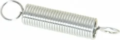 Extension Spring: 0.312" OD, 4.64 lb Max Load, 2.98" Extended Length, 0.0348" Wire Dia, Cross-Over