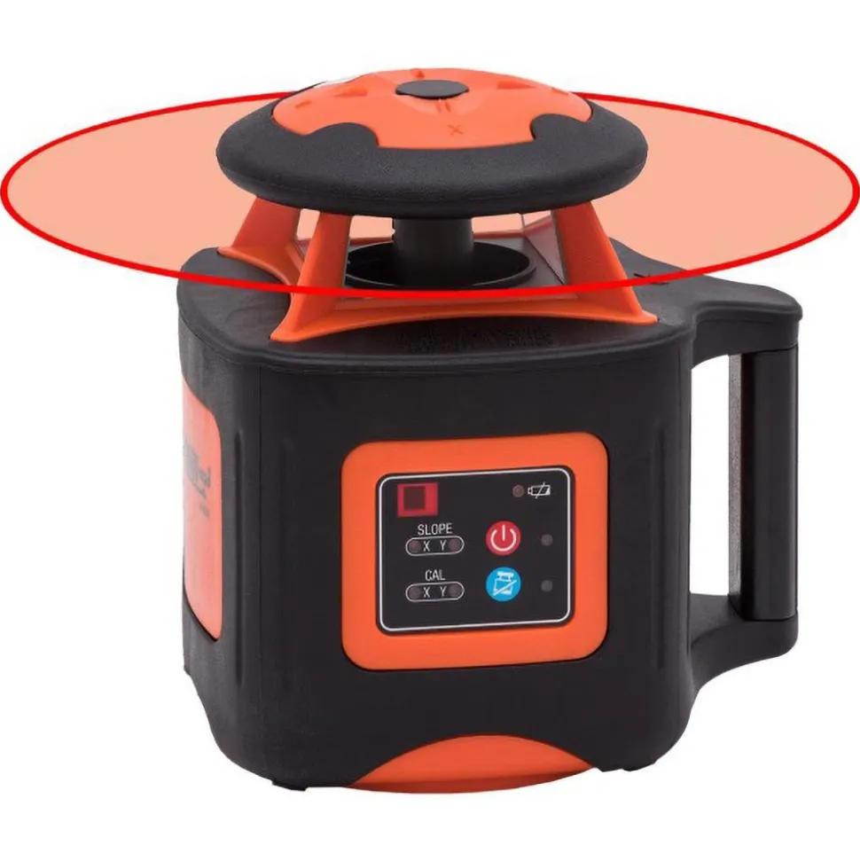 2,000' (Exterior) Measuring Range, 1/16" at 100' Accuracy, Self-Leveling Rotary Laser