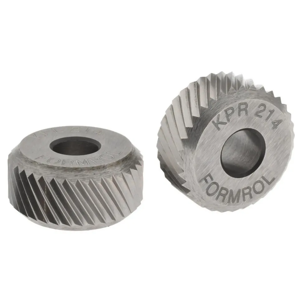 3/8" Face Width, 3/4" Dia, High Speed Steel Knurl Wheel Set