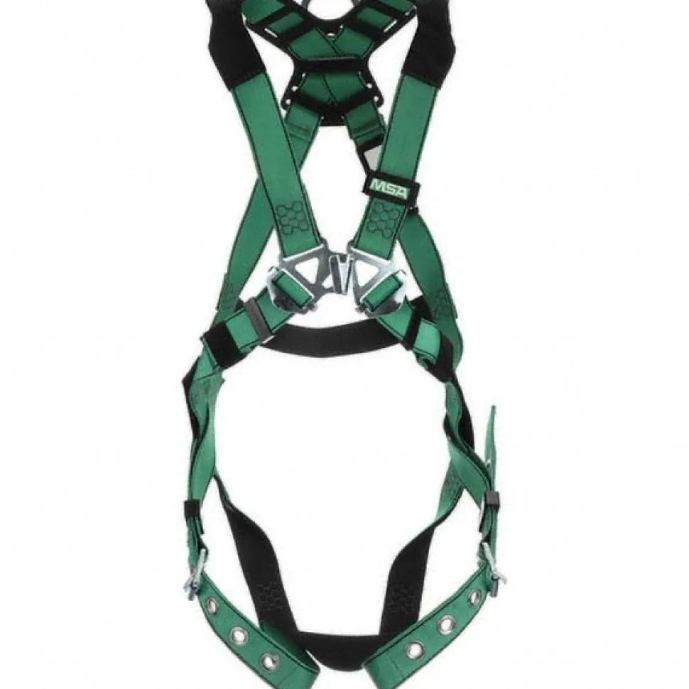 Fall Protection Harnesses: 400 Lb, Vest Style, Size Standard, Polyester, Back