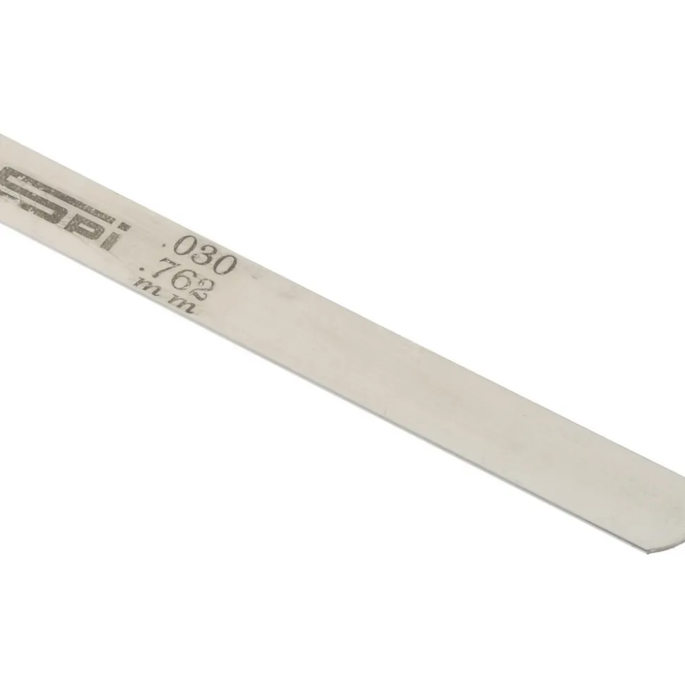 Feeler Gage: 0.03" Thick, 0.5" Wide, 12" Long