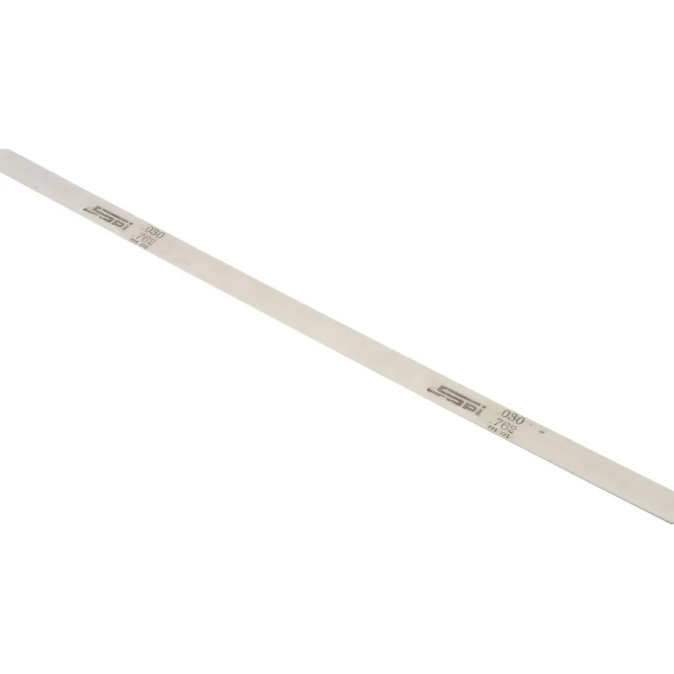 Feeler Gage: 0.03" Thick, 0.5" Wide, 12" Long
