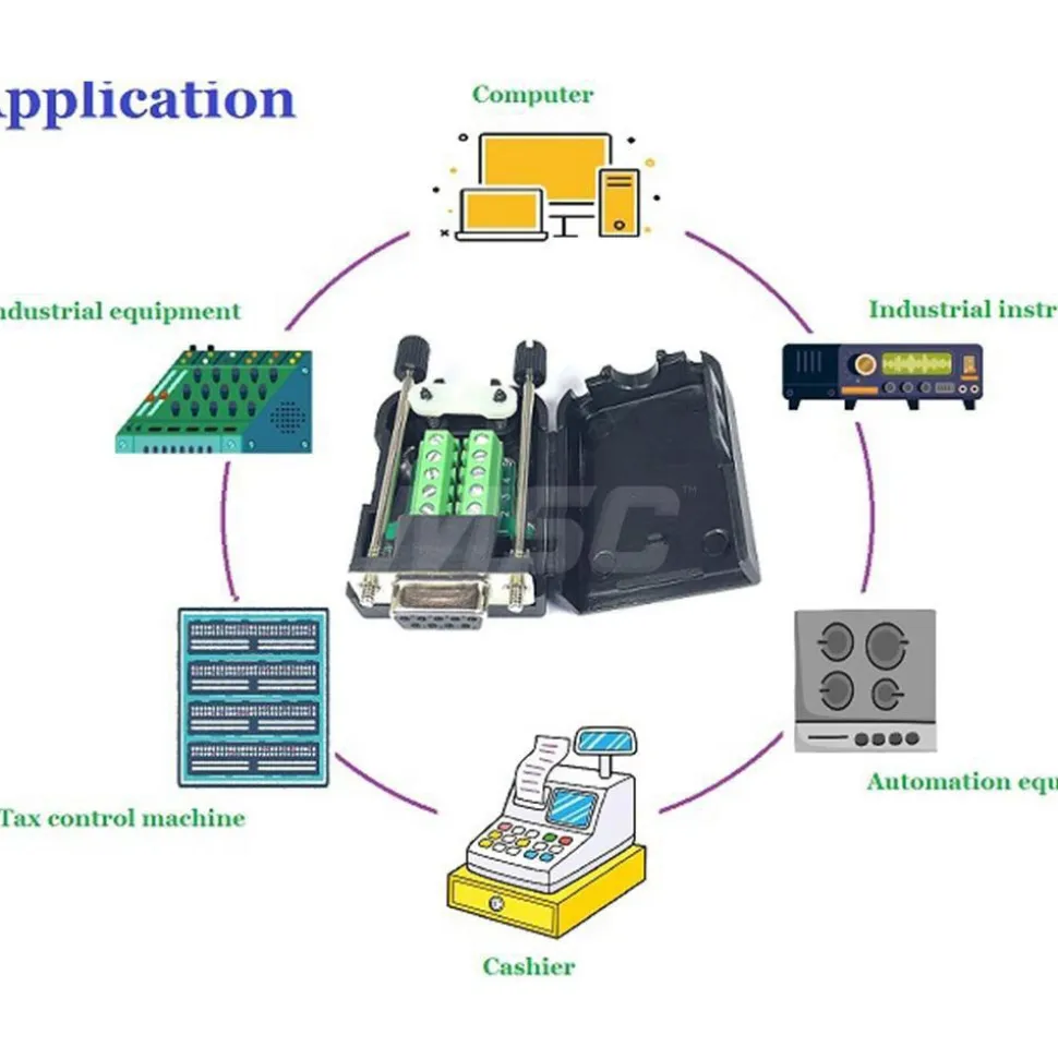 Female D-Sub RS-232 Serial DB9 Adapter