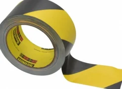 Floor & Aisle Marking Tape: 2" Wide, 108' Long, 5.4 mil Thick, Vinyl