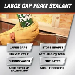 Foam: 12 oz Aerosol, Amber, Polyurethane