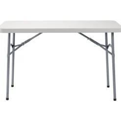 Folding Table: Rectangle, 24" OAW, Plastic Top, Gray