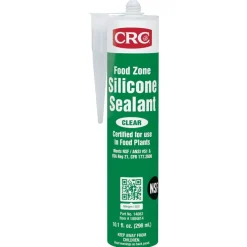 Food Grade Silicone Sealant: 10.1 oz Cartridge, Clear, Hydroxy-Terminated Polydimethylsiloxane;Silica