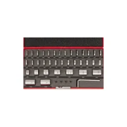 Gage Block Set: 0.05 to 1'' Range, 36 Pc