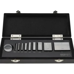Gage Block Set: 0.0625 to 2'' Range, 9 Pc, AS-1 Grade, Steel