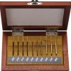 Gage Block Set: 0.005 to 0.05'' Range, 10 Pc, Steel