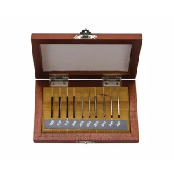 Gage Block Set: 0.005 to 0.05'' Range, 10 Pc, Steel