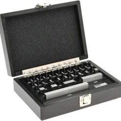 Gage Block Set: 0.05 to 4'' Range, 36 Pc, Steel