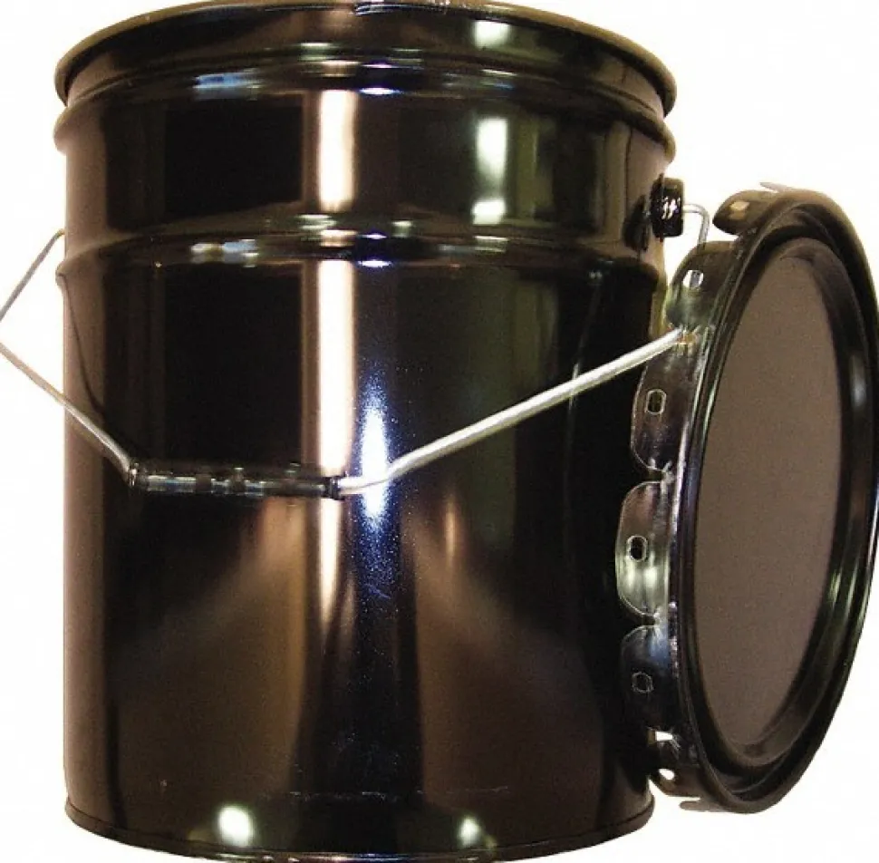 5 Gallon Capacity, Crimped Lid, Drum Pail