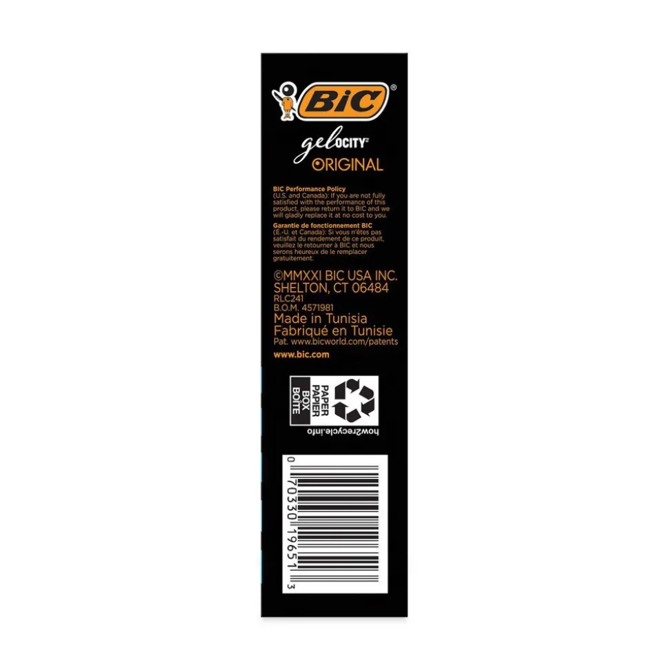 Gel Roller Ball Pen: 0.7 mm Tip, Black Ink