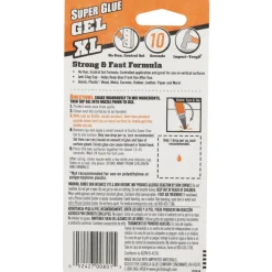 Glue: Glue Type: Super Glue; Container Size: 25 g; Container Type: Bottle; Working Time: Instant