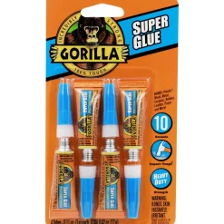 Glue: Glue Type: Super Glue; Container Size: 3 g; Container Type: Tube; Working Time: None