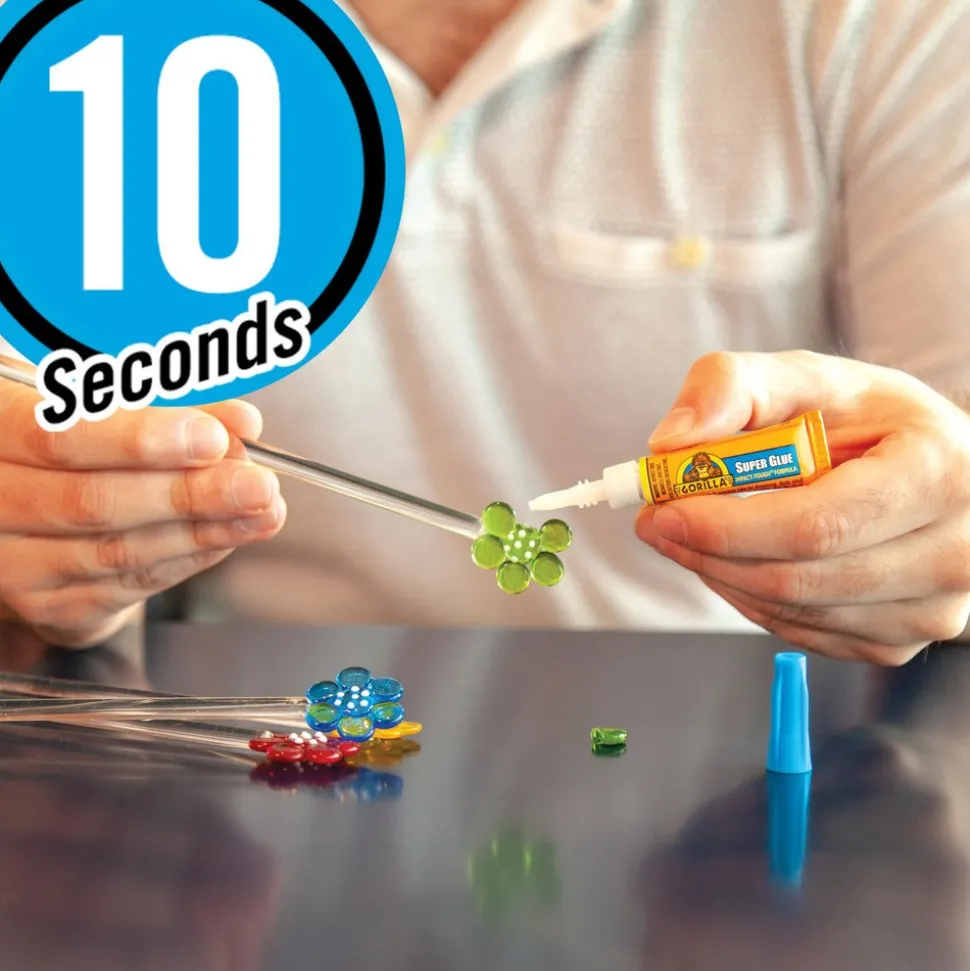 Glue: Glue Type: Super Glue; Container Size: 3 g; Container Type: Tube; Working Time: None