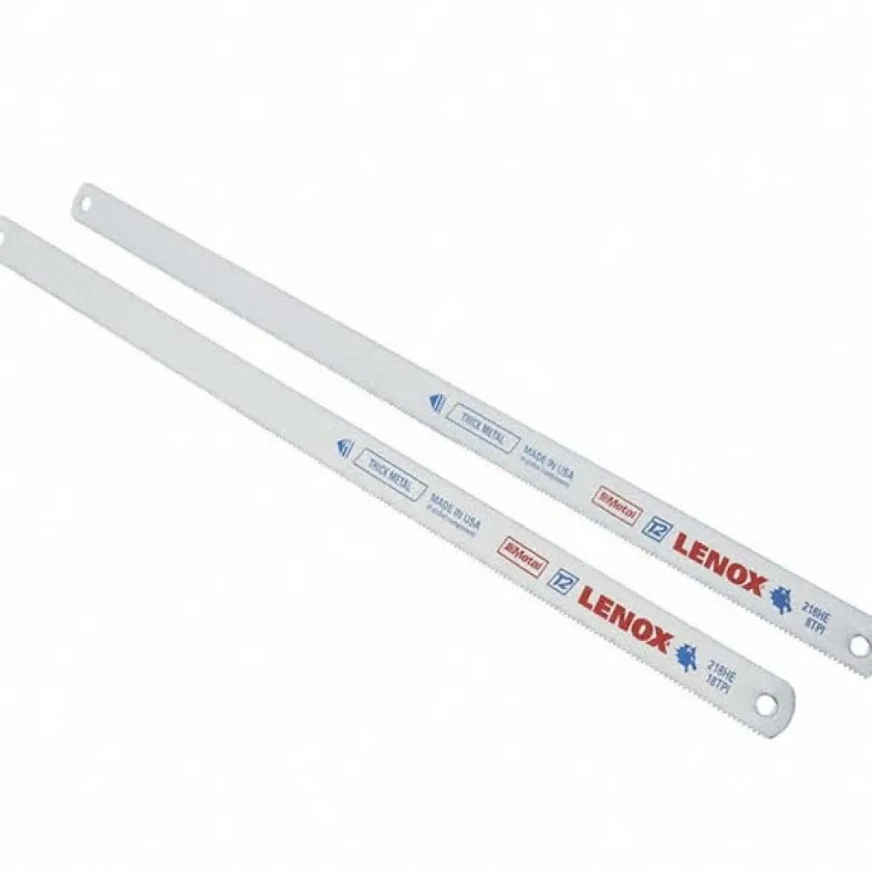 Hand Hacksaw Blades: Blade Material: Bi-Metal; Fractional Blade Length: 12; Blade Width (Inch): 1/2; Blade Thickness (Decimal Inch): 0.0230