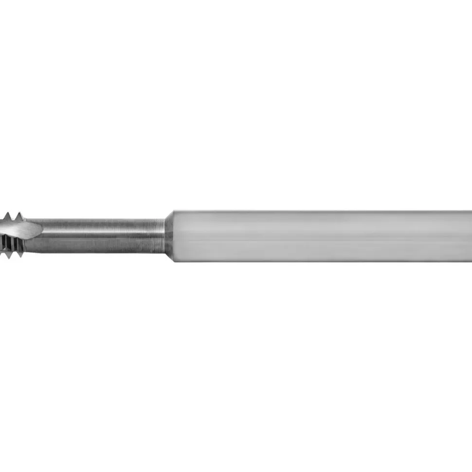 Helical Flute Thread Mill: 1/4-28, Internal, 3 Flute, 0.2500" Shank Dia, Solid Carbide