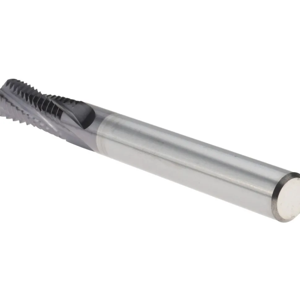 Helical Flute Thread Mill: 1/2-13, Internal, 4 Flute, 0.3750" Shank Dia, Solid Carbide