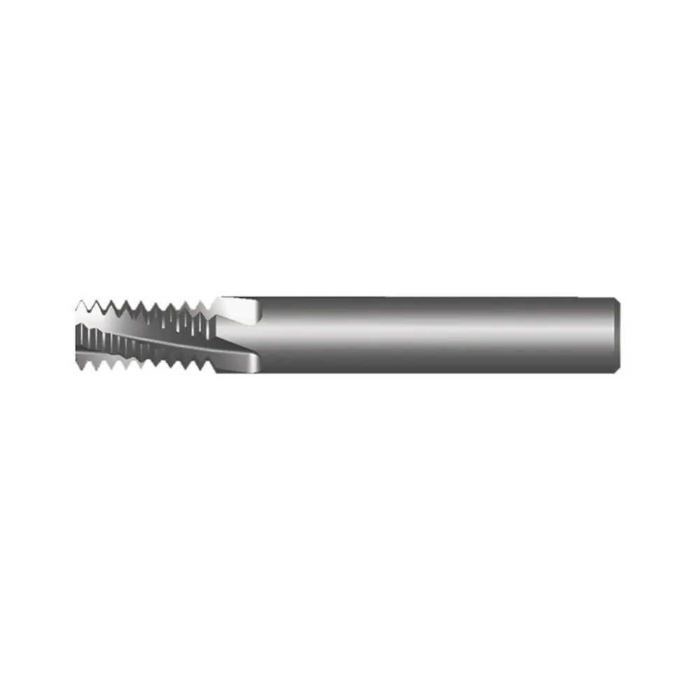 Helical Flute Thread Mill: 5/16-24, Internal, 3 Flute, 0.2500" Shank Dia, Solid Carbide