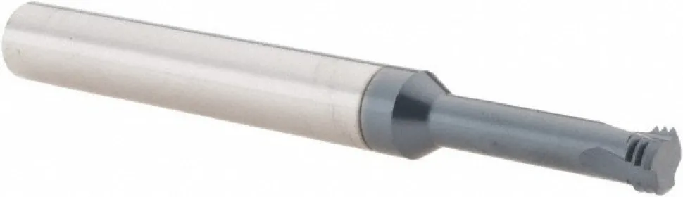 Helical Flute Thread Mill: 3/8-24, Internal, 3 Flute, 0.3750" Shank Dia, Solid Carbide