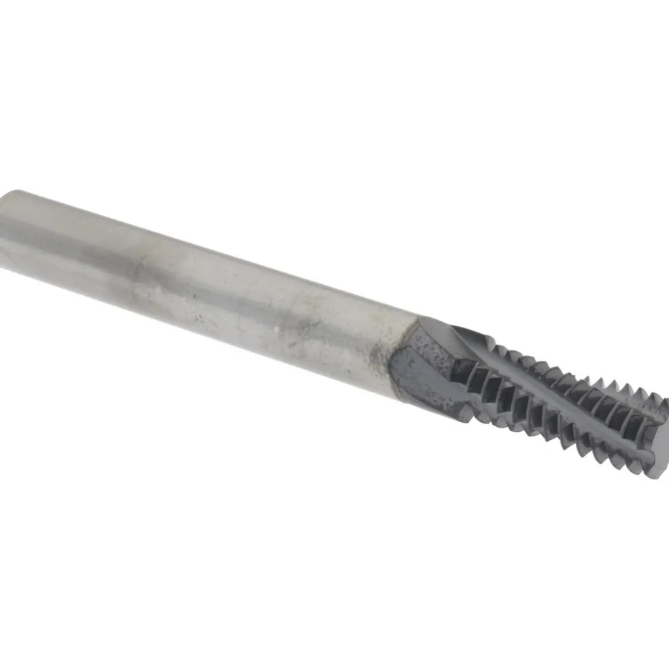 Helical Flute Thread Mill: 3/8-16, Internal, 4 Flute, 0.3120" Shank Dia, Solid Carbide
