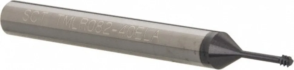 Helical Flute Thread Mill: #4-40, Internal, 3 Flute, 0.2500" Shank Dia, Solid Carbide