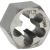 Hex Rethreading Die: M10x1.25, Right Hand, Carbon Steel