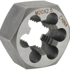 Hex Rethreading Die: M20x2.5, Right Hand, Carbon Steel
