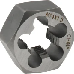 Hex Rethreading Die: M14x1.5, Right Hand, Carbon Steel